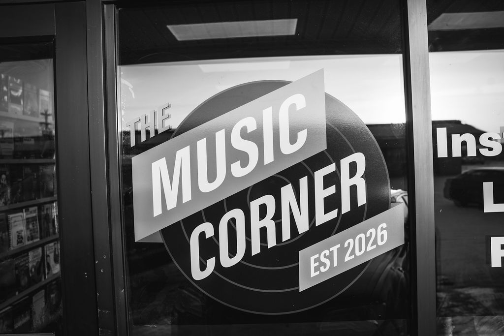 The Music Corner window decal